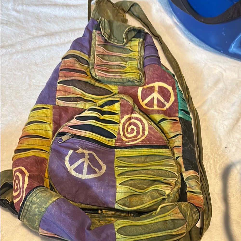 Colorful Patchwork Sling Backpack - image 5